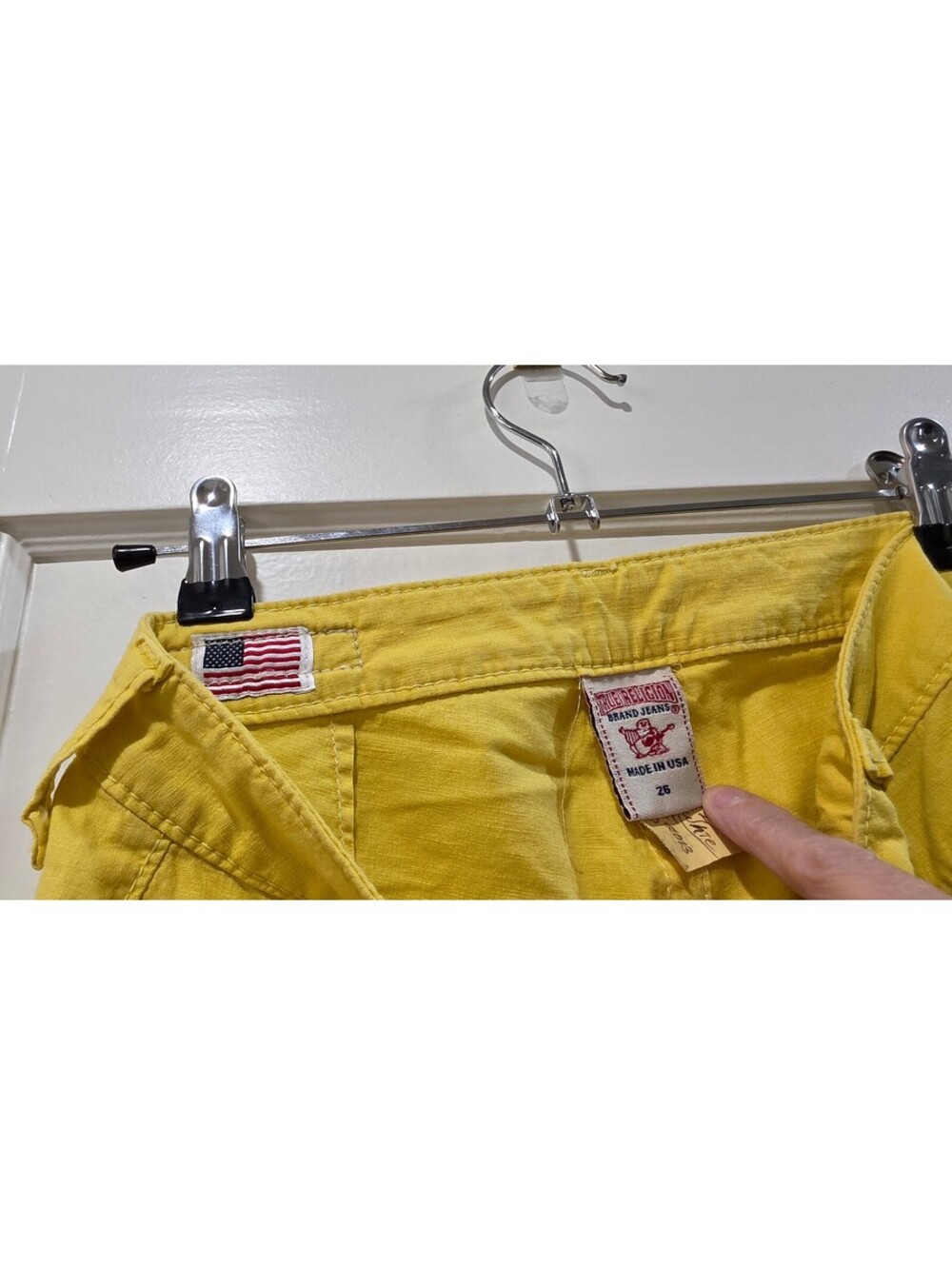 True Religion Yellow Flare Jeans Women's Size 26 Made in USA Classic Denim - Picture 5 of 11
